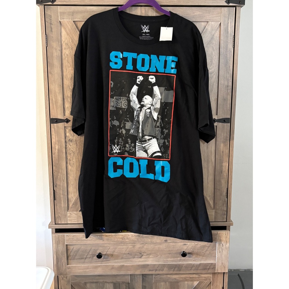 WWE Stone Cold Steve Austin Graphic T-Shirt Mens XXL Black Wrestling Tee New